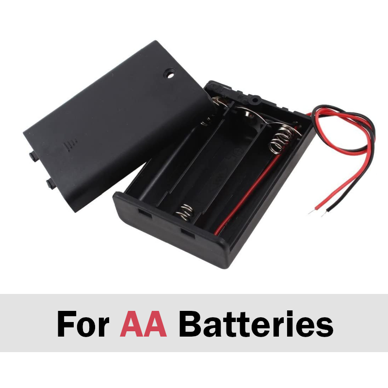 3x AA Battery Holder with Switch and Cover DaakyeTech